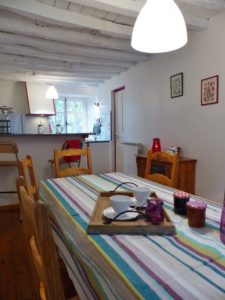 Petit déjeuner de vacances avec confitures